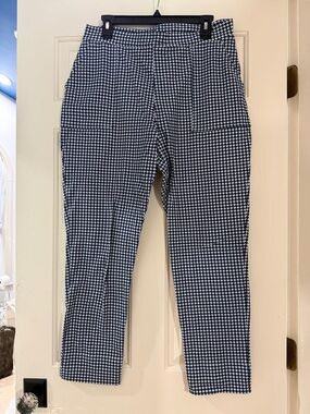 Blackmilk Navy & White Houndstooth Slim Pants